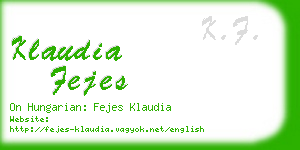 klaudia fejes business card